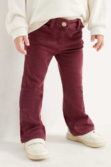 Dětské - Termo kalhoty - tmavočervená