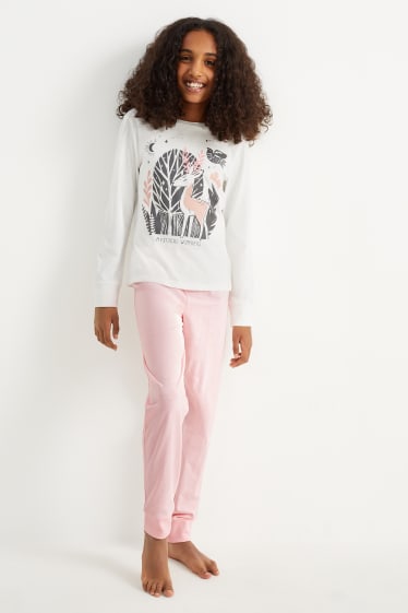 Bambine - Confezione da 3 - pigiama - 6 pezzi - rosa
