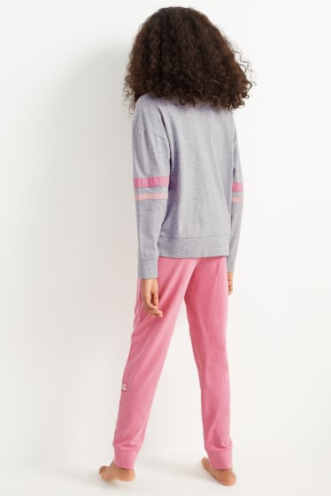 Kinderen - Harry Potter - pyjama - 2-delig - grijs / roze