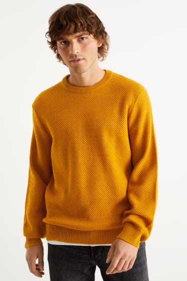 Mężczyźni - Sweter - pomarańczowy