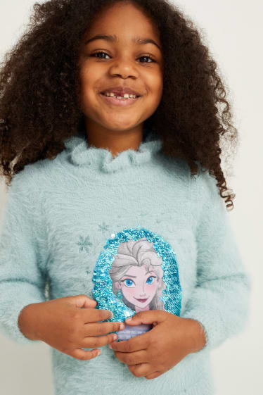 Enfants filles - La Reine des Neiges - pullover - vert menthe