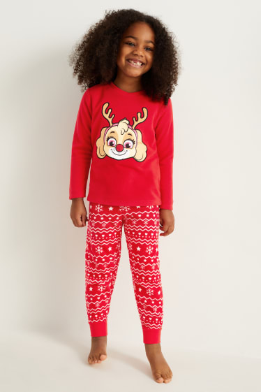 Kinder Mädchen - PAW Patrol - Weihnachts-Fleece-Pyjama - 2 teilig - rot