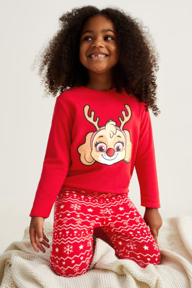 Kinder Mädchen - PAW Patrol - Weihnachts-Fleece-Pyjama - 2 teilig - rot