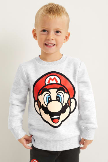 Niños - Super Mario - sudadera - gris claro jaspeado