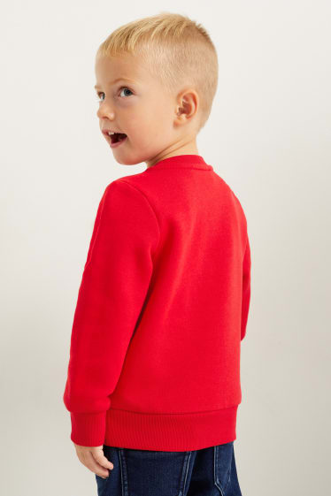 Kinderen: jongens - Dino - sweatshirt voor de kerst, met soundeffect - rood