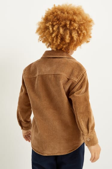 Bambini - Camicia in velluto - marrone
