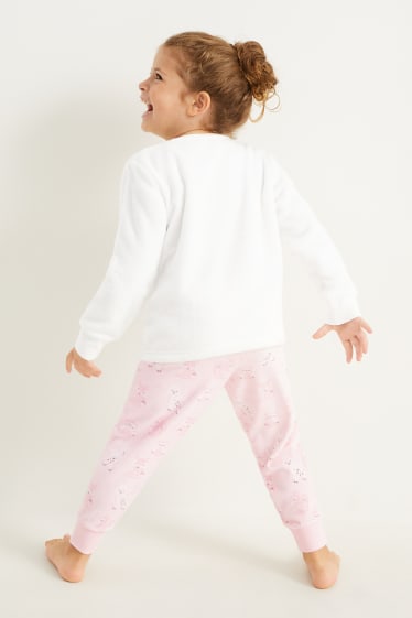 Enfants filles - Écureuil - pyjama d’hiver - 2 pièces - rose