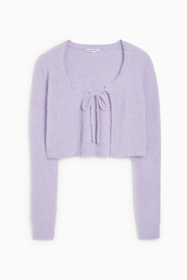 Teens & young adults - CLOCKHOUSE - knitted bolero - light violet