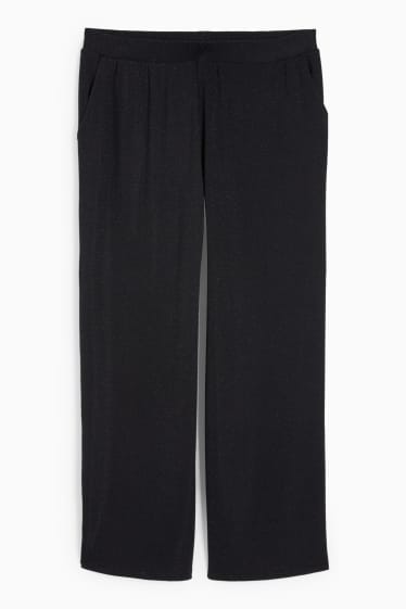 Teens & young adults - CLOCKHOUSE - jersey trousers - wide leg - black
