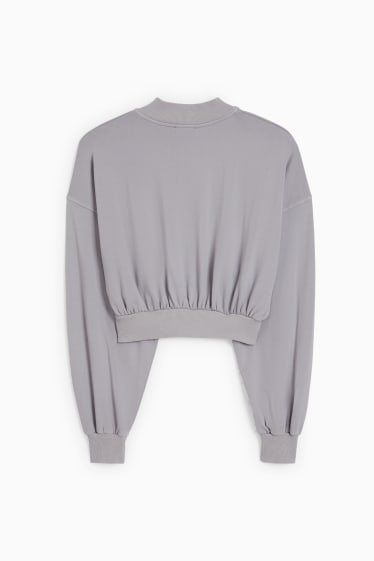 Damen - Crop Collegejacke - hellviolett
