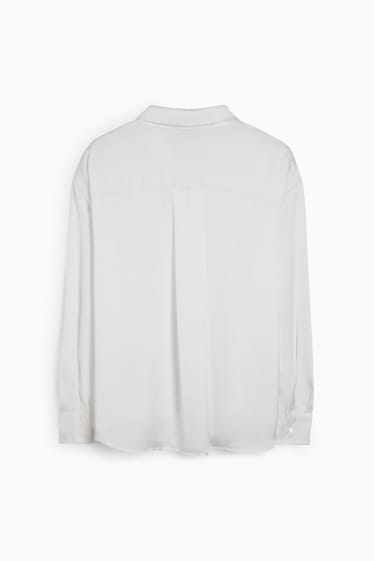 Donna - CLOCKHOUSE - blusa di raso - bianco