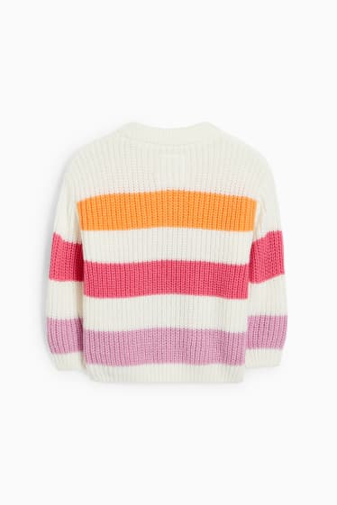 Children Girls - Minnie Mouse - jumper - striped - cremewhite