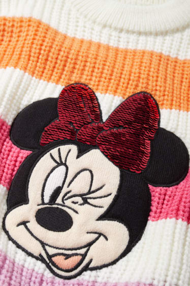 Children Girls - Minnie Mouse - jumper - striped - cremewhite