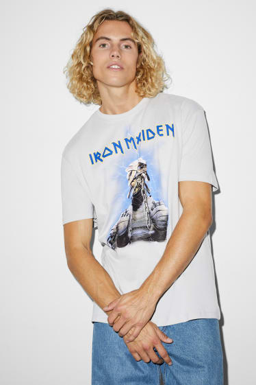 Hommes - T-shirt - Iron Maiden - blanc