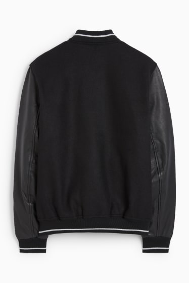 Men - Varsity jacket - black