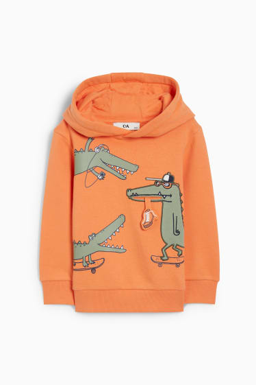 Children Boys - Crocodile - hoodie - orange