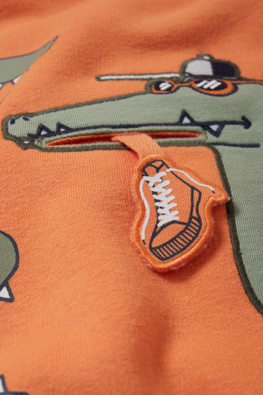 Enfants - Crocodile - sweat à capuche - orange