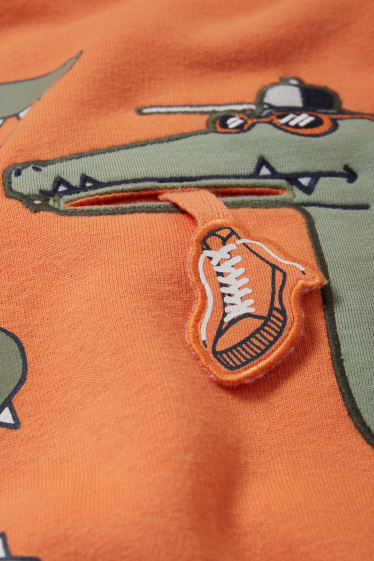Children Boys - Crocodile - hoodie - orange