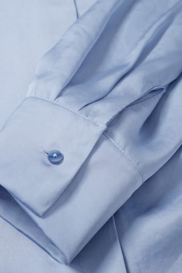 Mujer - CLOCKHOUSE - blusa de raso - azul claro