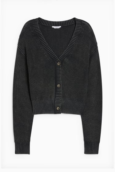 Damen - Strickjacke - schwarz