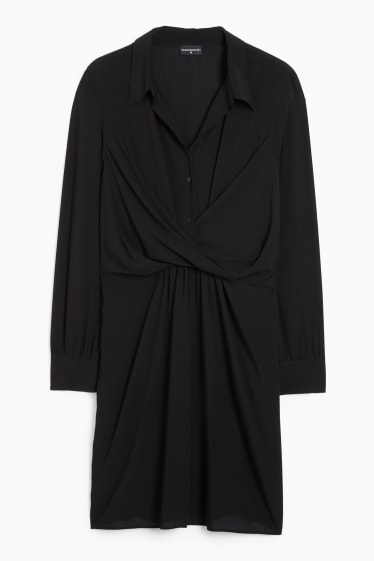 Kobiety - CLOCKHOUSE - sukienka bluzkowa - czarny