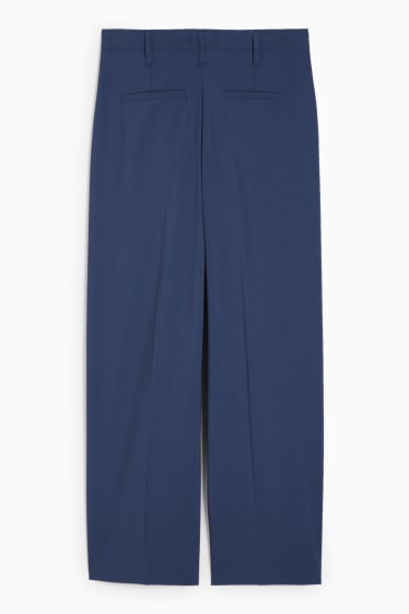 Jóvenes - CLOCKHOUSE - pantalón de tela - mid waist - wide leg - azul oscuro