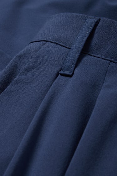 Adolescenți și tineri - CLOCKHOUSE - pantaloni de stofă - talie medie - wide leg - albastru închis