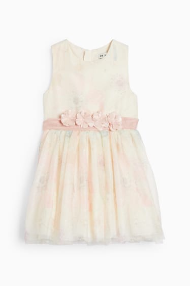 Bambini - Vestito - a fiori - rosa