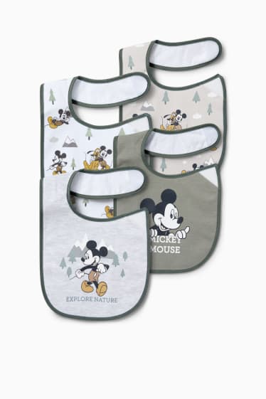 Bebés - Pack de 4 - Disney - baberos - gris