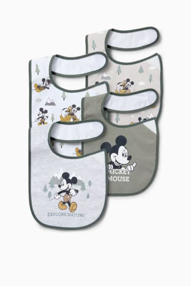 Baby: jongens - Set van 4 - Disney - babyslabbetjes - grijs