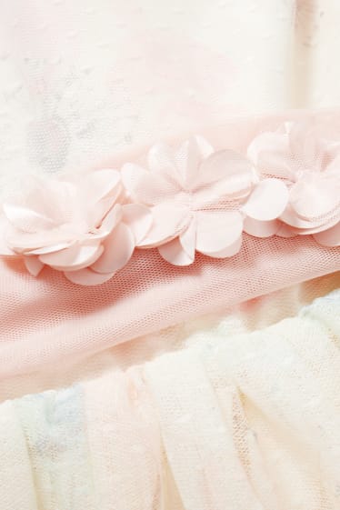 Kinder - Kleid - geblümt - rosa