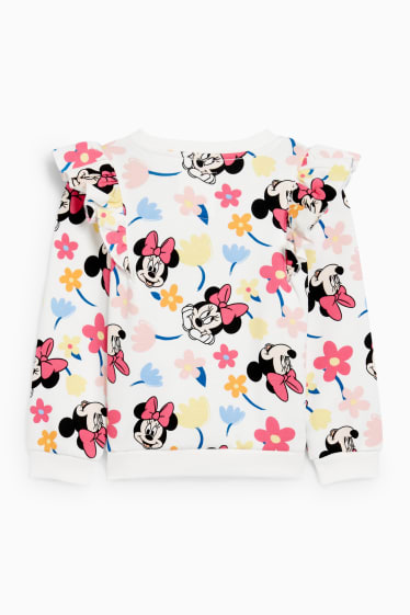 Kinderen - Minnie Mouse - sweatshirt - gebloemd - crème wit