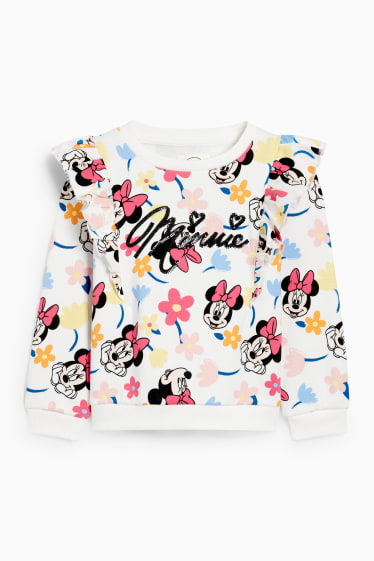 Bambini - Minnie - felpa - a fiori - bianco crema