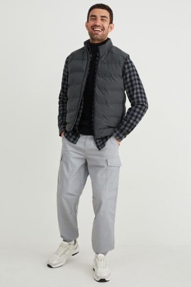 Hommes - Pantalon cargo - regular fit - LYCRA® - jean gris clair