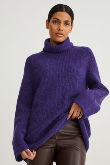 Femmes - Pullover à col roulé - violet