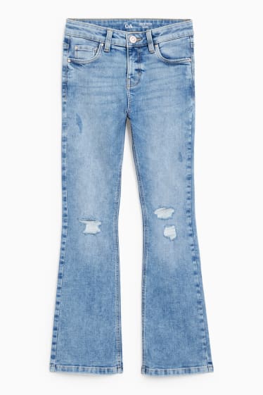 Kinderen: meisjes - Kick flared jeans - LYCRA® - jeanslichtblauw