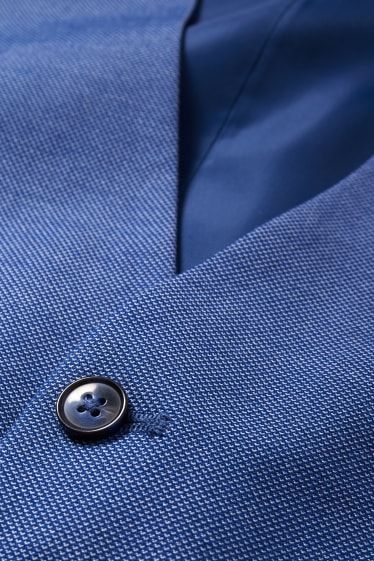 Mężczyźni - Garnitur z krawatem - regular fit - 4 części - niebieski