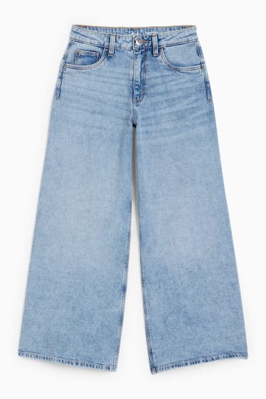 Dětské - Wide leg jeans - džíny - světle modré