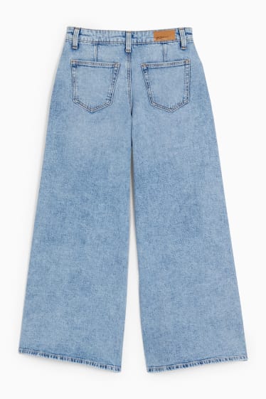 Kinderen: meisjes - Wide leg jeans - jeanslichtblauw