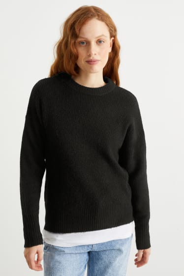 Damen - Pullover - schwarz