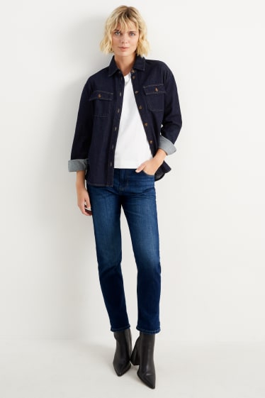 Damen - Boyfriend Jeans - Mid Waist - LYCRA® - jeansblau