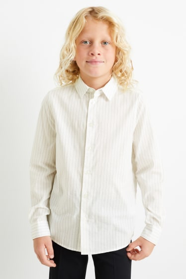 Bambini - Camicia - a righe - bianco crema