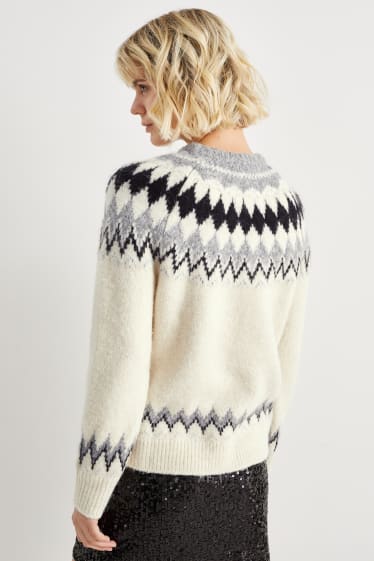 Kobiety - Sweter - jasnoszary-melanż