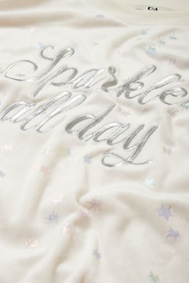 Femmes - Pyjama d'hiver - à motif - blanc crème