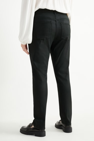 Dámské - Slim jeans - mid waist - černá