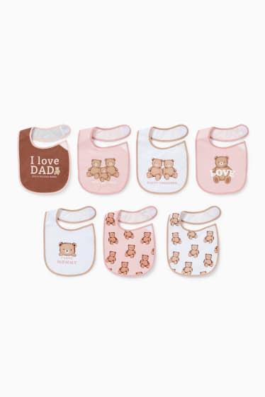 Baby Mädchen - Multipack 7er - Baby-Lätzchen - pink