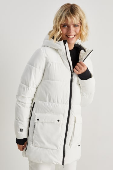 Donna - Giacca da sci con cappuccio - bianco
