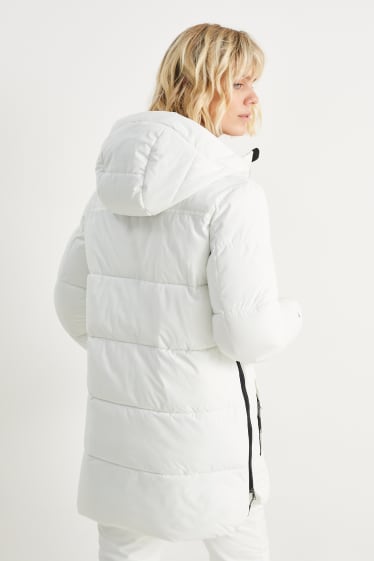 Women - Ski jacket with hood - white