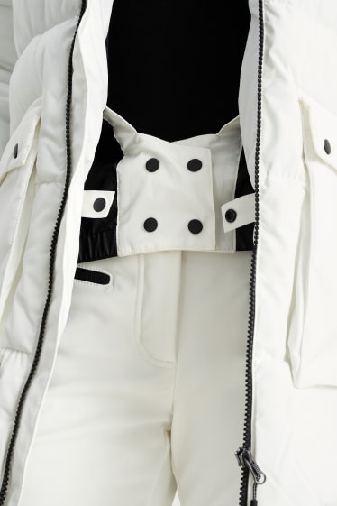 Women - Ski jacket with hood - white