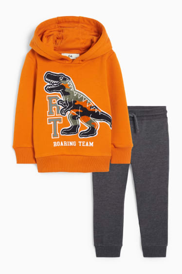 Kinderen - Dino - set - hoodie en joggingbroek - 2-delig - geel